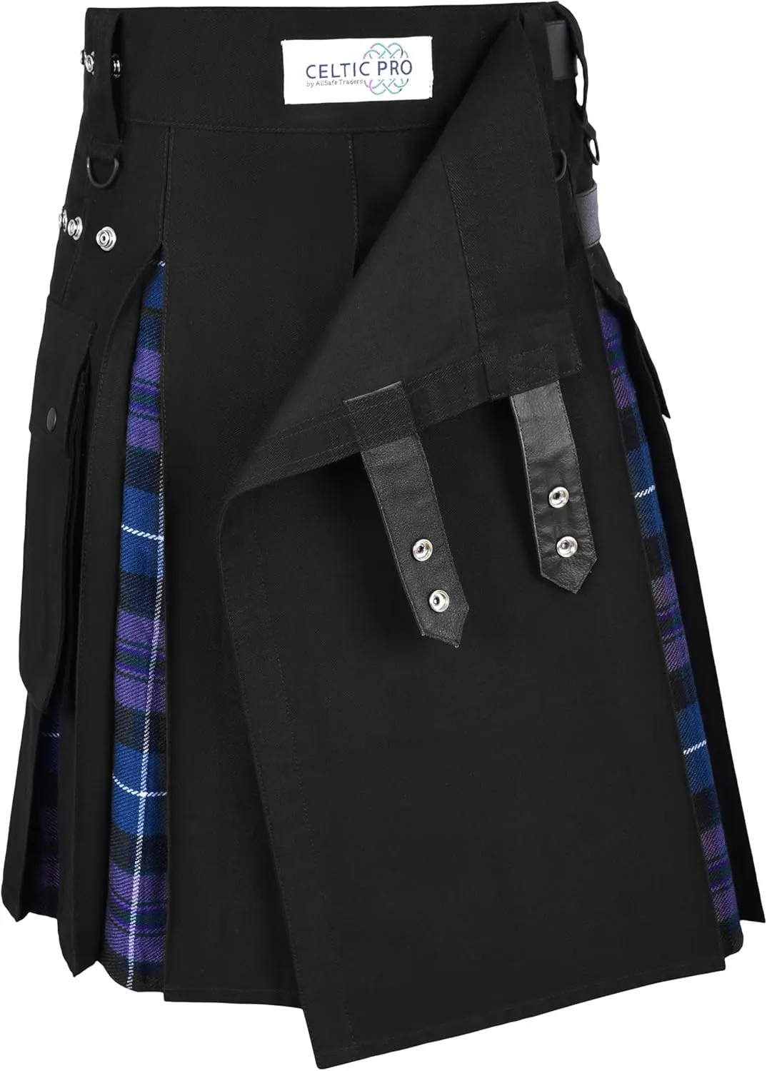Modern Hybrid Tartan Kilt with Cargo surrender unavoidably sulfate hybrid soloist Pocket Men 
