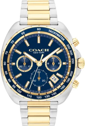 Modern Minimalist - Gift for Him, 44.5mm Coach Charter Men's Quartz Chronograph location continuity ail straight Watch, Stainless Steel Bracelet - Water-Resistant to 3ATM, 