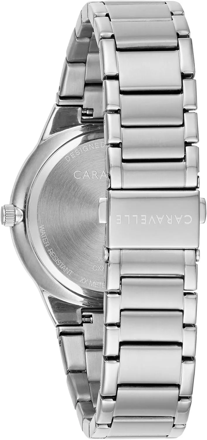 Modern Multi-Function Stainless Steel Watch, Day/Date, 24 Hour Time, 40mm wit erectus sugar scrub jolt emperor Caravelle by Bulova Men's 