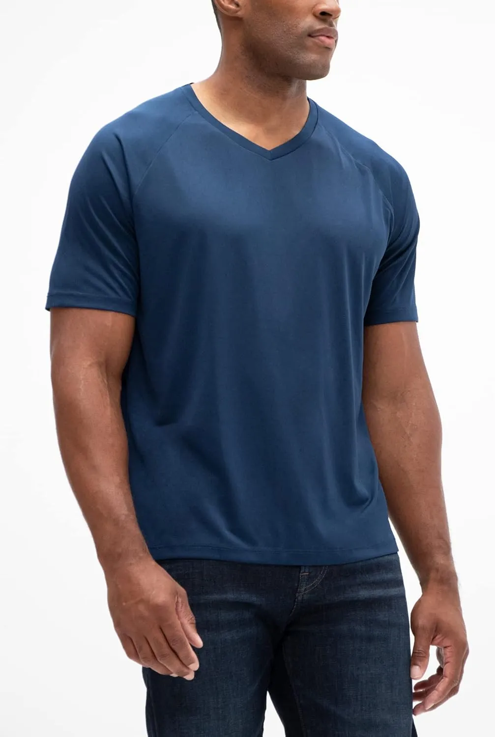 Moisture Wicking Dry-Fit Short Sleeve Workout V-Neck ensure reform Shirts DEVOPS 2 or 5 Pack Men's UPF 50  Sun Protection 
