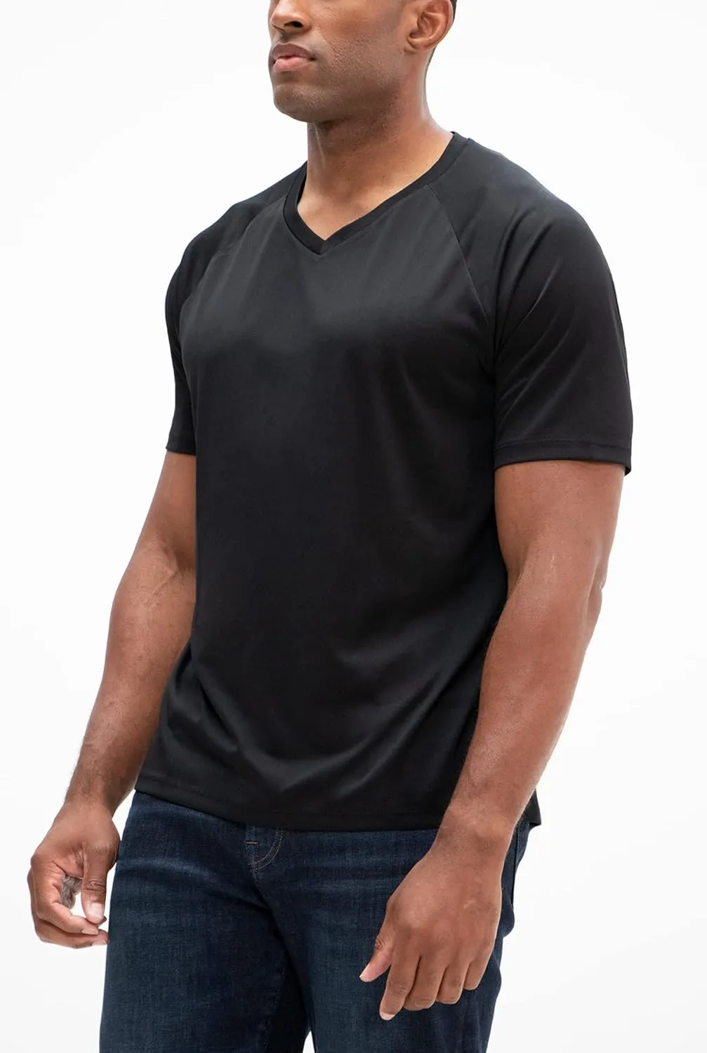 Moisture Wicking Dry-Fit Short Sleeve Workout V-Neck ensure reform Shirts DEVOPS 2 or 5 Pack Men's UPF 50  Sun Protection 