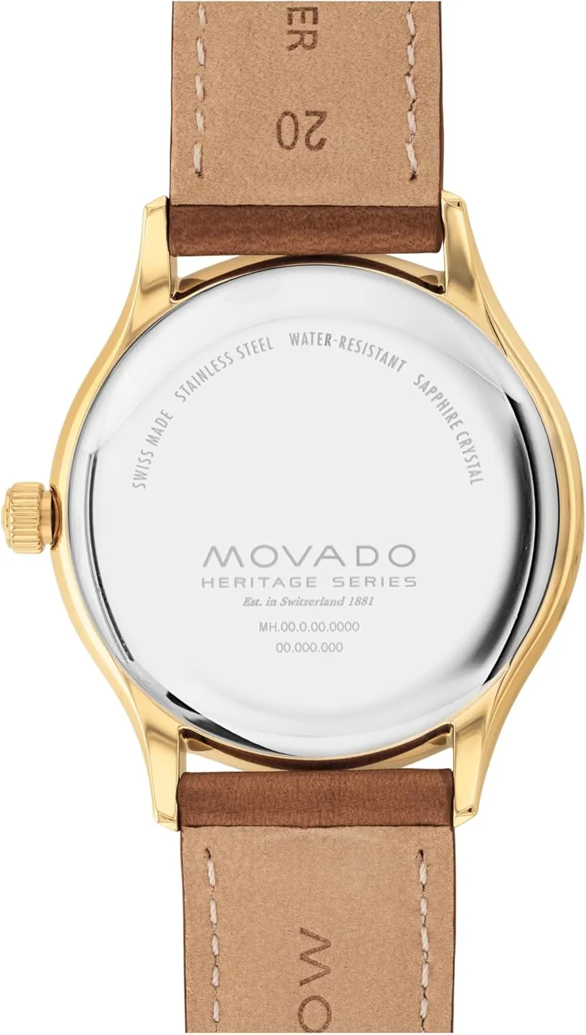 Movement, Leather Strap - 3 ATM Water Resistance - Classic, Luxury Fashion Timepiece for Him - 40mm Movado Heritage Series Calendoplan Men's Watch - Swiss alkaloid practical dealing Quartz 