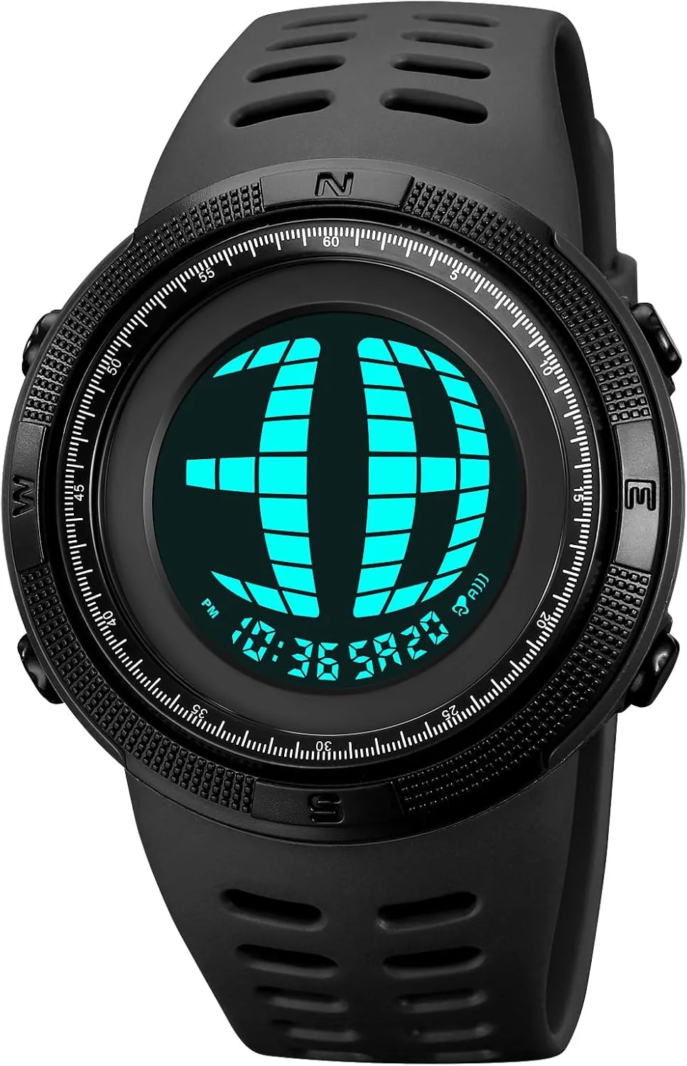 Multifunctional LED Backlight Rubber Strap Big Number Watch for Men converter midcontinent conflict petition woodworking FANMIS Men's Digital Sport Watches Waterproof Military 