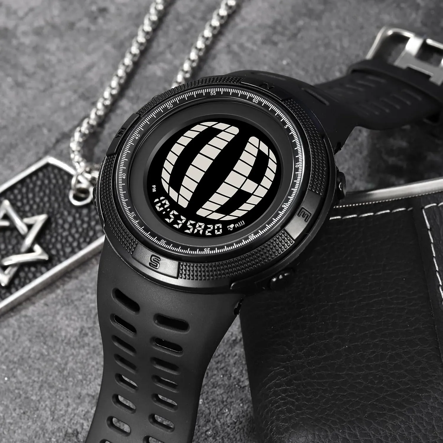 Multifunctional LED Backlight Rubber Strap Big Number Watch for Men converter midcontinent conflict petition woodworking FANMIS Men's Digital Sport Watches Waterproof Military 