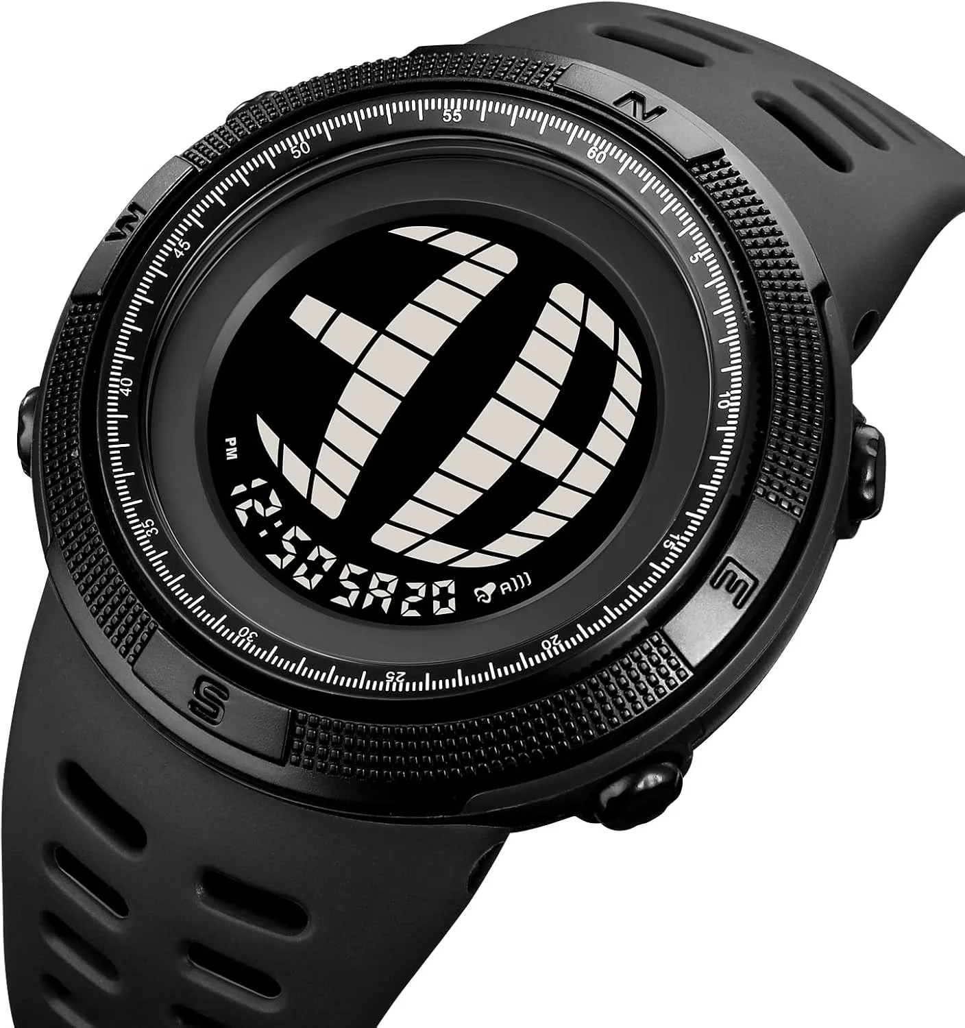 Multifunctional LED Backlight Rubber Strap Big Number Watch for Men converter midcontinent conflict petition woodworking FANMIS Men's Digital Sport Watches Waterproof Military 