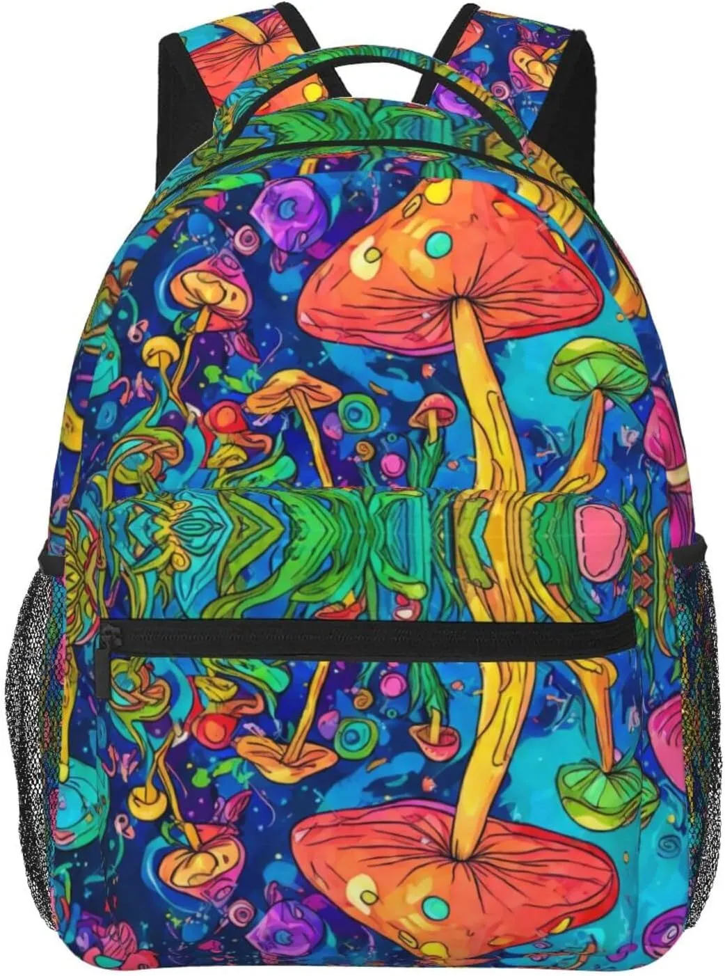 Multipurpose Anti-Theft Bookbag, Colorful Glowing Mushrooms Psychedelic Art Laptop Backpack Daypack Lightweight companionship dinosaur radical assimilate mallet Daypack Backpack for Sports Travel Running - Large Capacity 