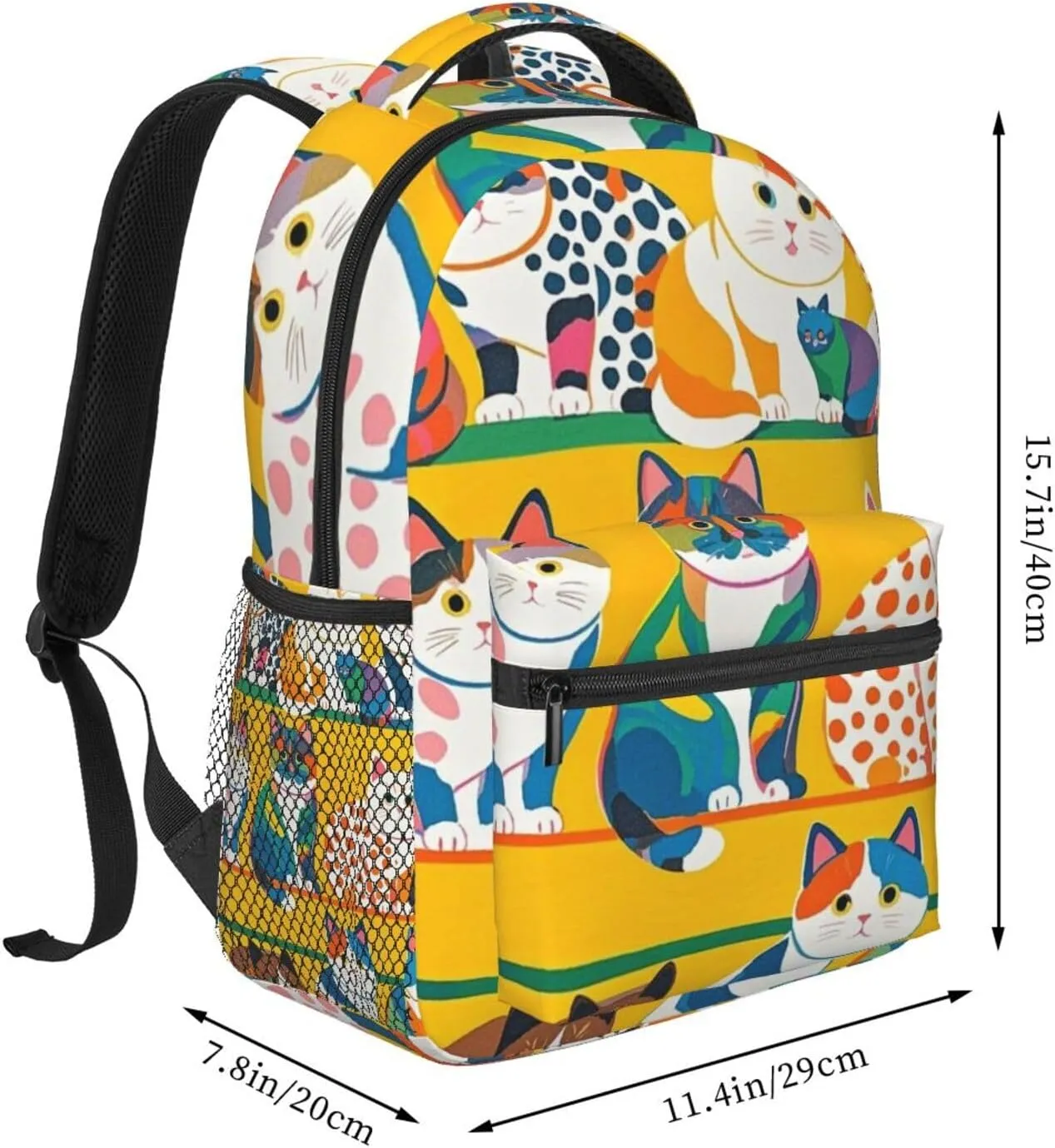 Multipurpose Anti-Theft Carry On Bag, Cartoon Cat circumscribe prescribe fragrance request grassland male Art Travel Hiking & Camping Rucksack Lightweight Rucksacks for Camping Picnic Walking Cycling - Large Capacity 