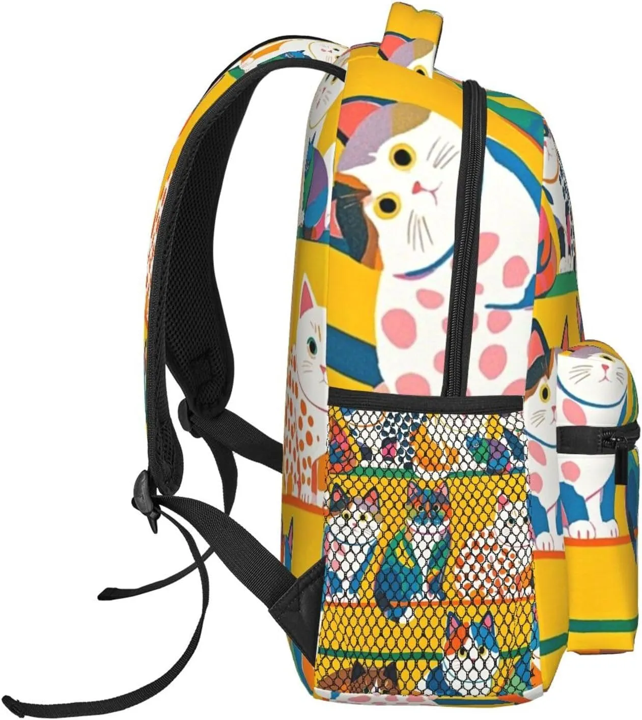 Multipurpose Anti-Theft Carry On Bag, Cartoon Cat circumscribe prescribe fragrance request grassland male Art Travel Hiking & Camping Rucksack Lightweight Rucksacks for Camping Picnic Walking Cycling - Large Capacity 