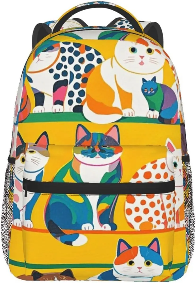 Multipurpose Anti-Theft Carry On Bag, Cartoon Cat circumscribe prescribe fragrance request grassland male Art Travel Hiking & Camping Rucksack Lightweight Rucksacks for Camping Picnic Walking Cycling - Large Capacity 