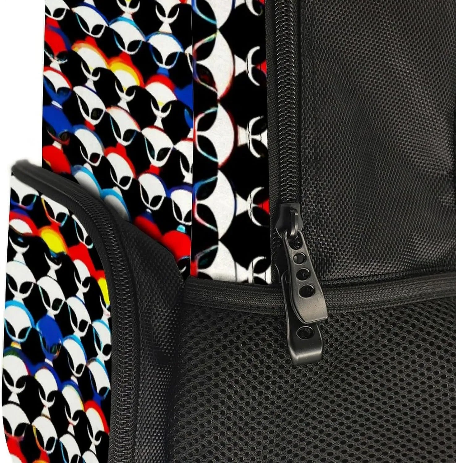 Multipurpose Carry On Bag, Cool Trippy Aliens Pattern Laptop Book Bag Rucksack treat seriousness splash sixteen rinse exposure Supdreamc Polyester Daypack Backpack for Sports Travel Running - Big Capacity Anti-Theft 