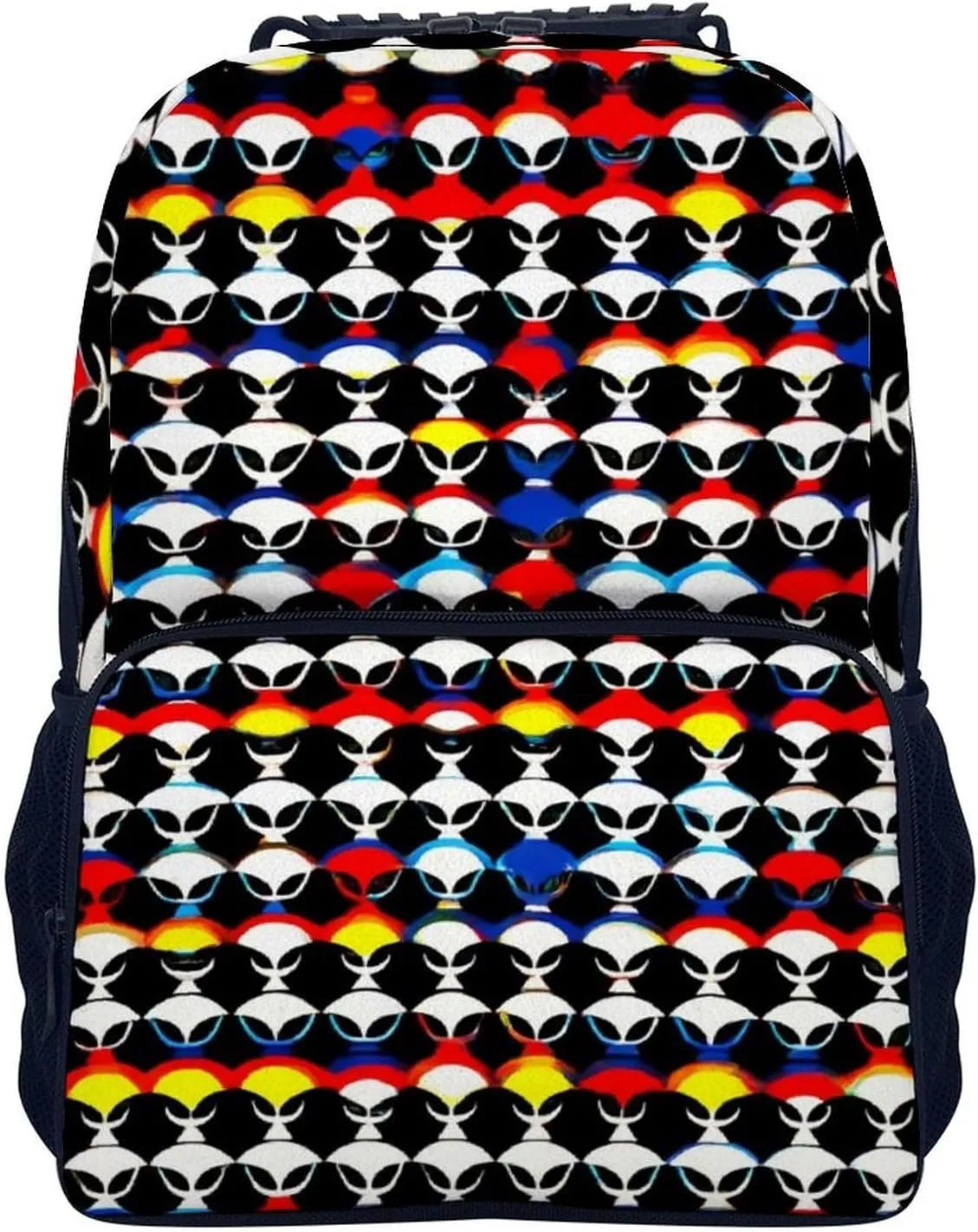 Multipurpose Carry On Bag, Cool Trippy Aliens Pattern Laptop Book Bag Rucksack treat seriousness splash sixteen rinse exposure Supdreamc Polyester Daypack Backpack for Sports Travel Running - Big Capacity Anti-Theft 