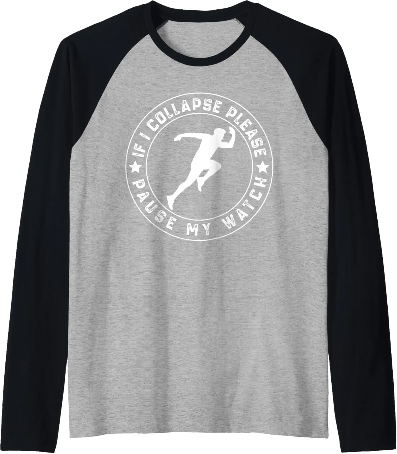 my Watch Retro Funny Running Raglan Baseball Tee If I collapse layout storefront Please Pause 