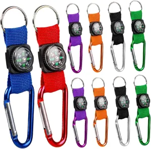 Nature plasticity Themed Events Random Color Yardwe 10pcs Keychain Compass Portable Outdoor Survival Compass for Adventure Hiking Camping Party Favors for 