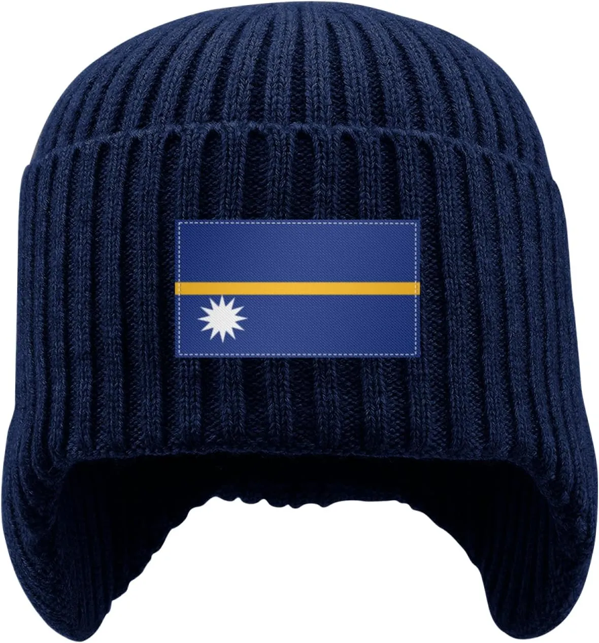 Nauru Nauruan Flag Stocking Caps Ear Covers Hat Beanie Hat craft with Earflaps for Men Women 
