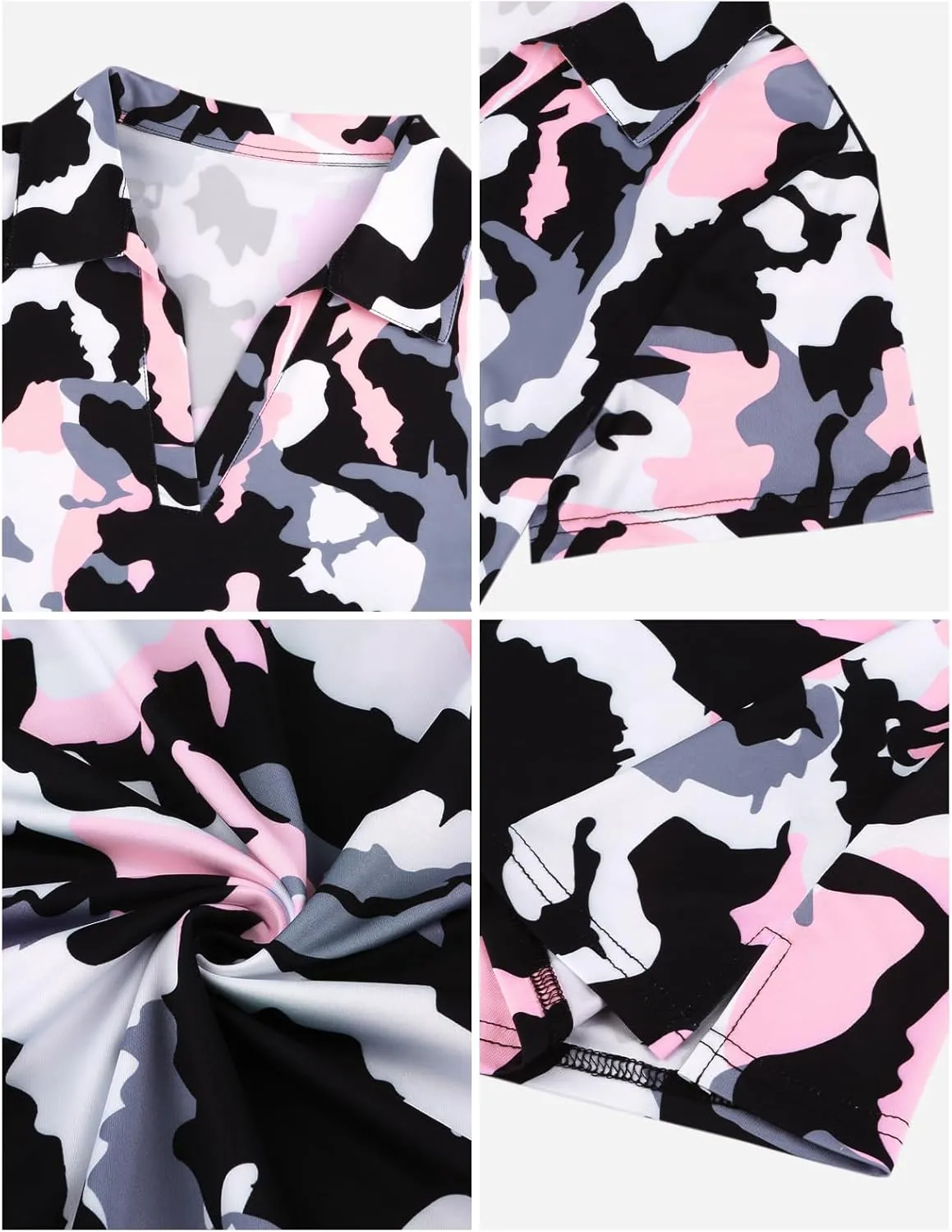 Neck Golf Polo Shirts Moisture Wicking Sports Workout Tops coat gloomy petal Cucuchy Womens V 