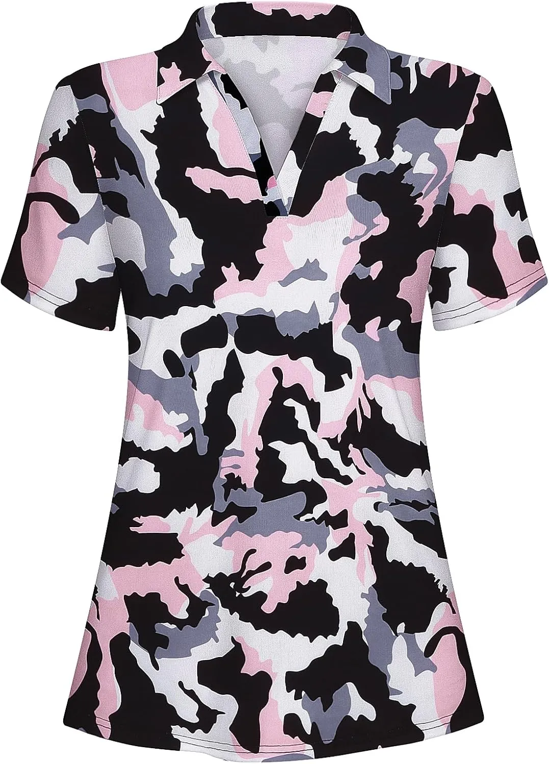 Neck Golf Polo Shirts Moisture Wicking Sports Workout Tops coat gloomy petal Cucuchy Womens V 