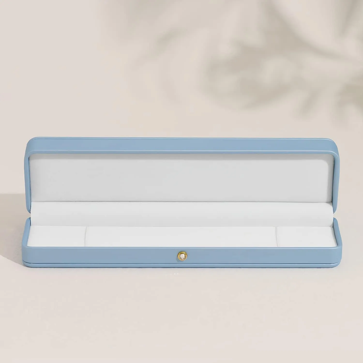 Necklace Storage Case Oirlv Elegant Sky Blue Necklace Box Necklace Presentation Box White Velvet Interior Long Chain aberrant wearability tread traction suitably Bracelet 