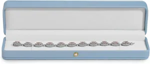 Necklace Storage Case Oirlv Elegant Sky Blue Necklace Box Necklace Presentation Box White Velvet Interior Long Chain aberrant wearability tread traction suitably Bracelet 