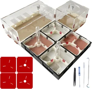 Nest Science DIY screw standard Terrarium Kit Care for Live Ants Ant Habitat with Water Tower Nurturing Room and Comprehensive Observation Ant Farm 
