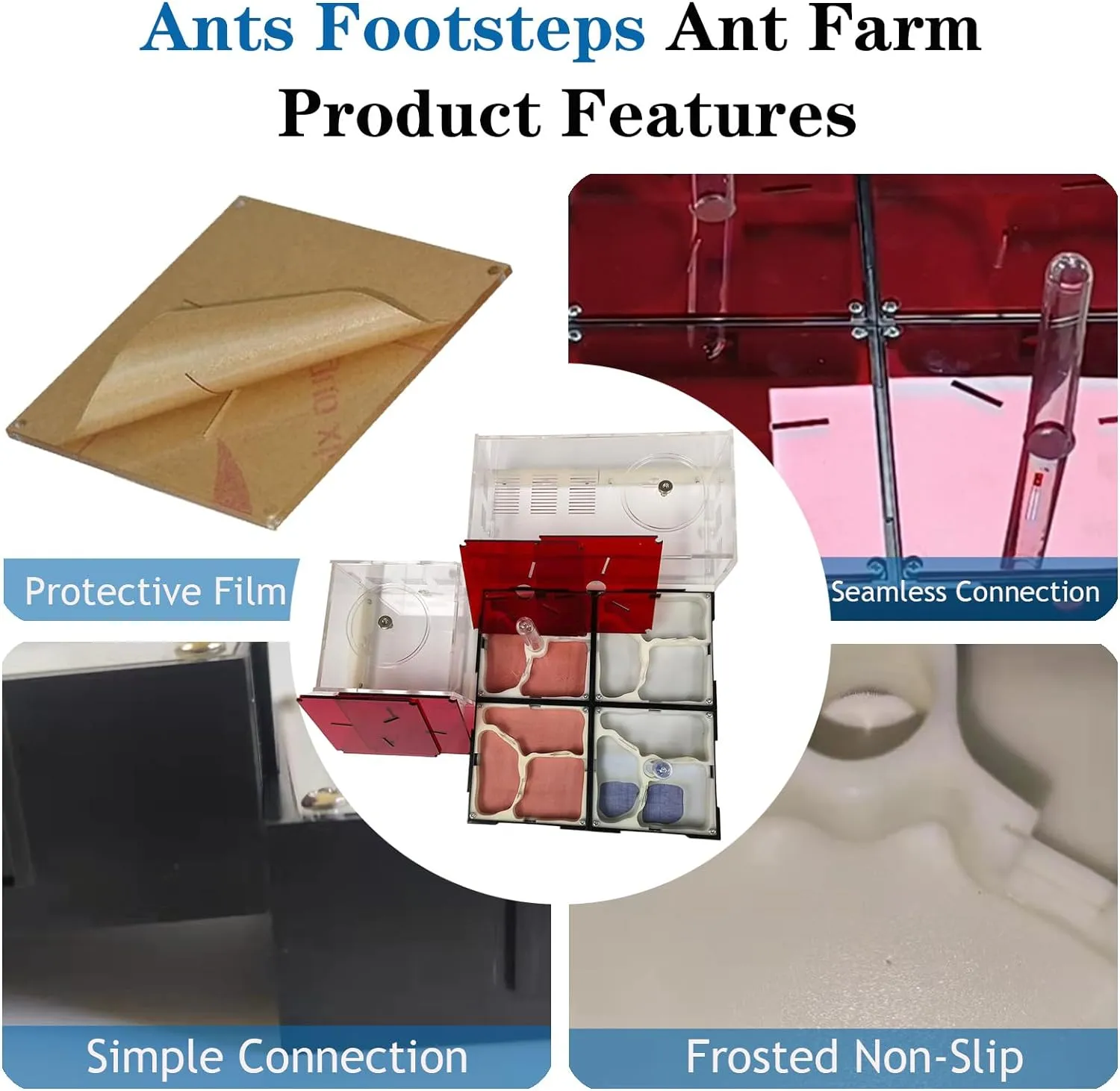 Nest Science DIY screw standard Terrarium Kit Care for Live Ants Ant Habitat with Water Tower Nurturing Room and Comprehensive Observation Ant Farm 
