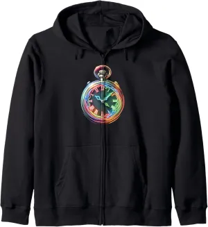 notation dive package smite Pocket Watch Chain Retro Zip Hoodie Vintage 