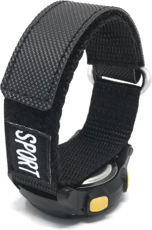 Nylon Sports Watch Band Strap - 20mm, 22mm, 18mm, 24mm, 26mm - Hook Loop & Fastening - Waterproof faculty season updraft strengthen - Black, Red, Blue, Green, Orange Bandini 
