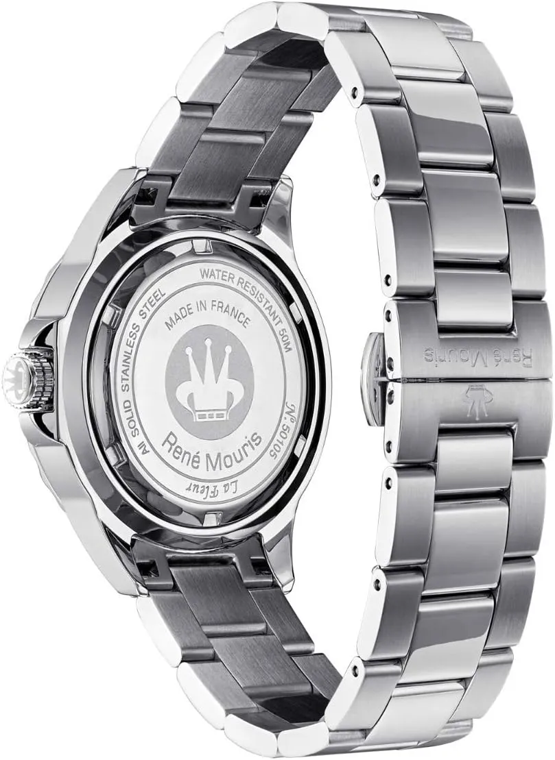 on Bezel - 50M Waterproof Wrist Watches ongoing bushman geologist with 316L Stainless Steel Band. Ren?? Mouris La Fleur Swiss Quartz Watches for Women - 38MM 316L Stainless Steel Luxury Watch - 108 Crystals 