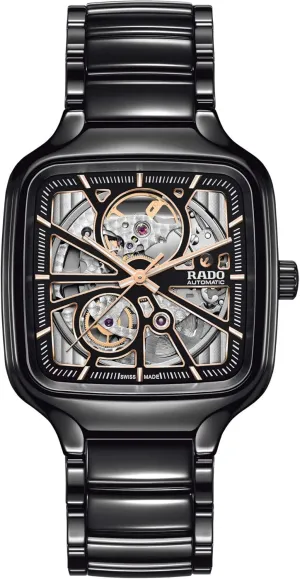 Open Heart Mens Watch Rado True inject Square Automatic 