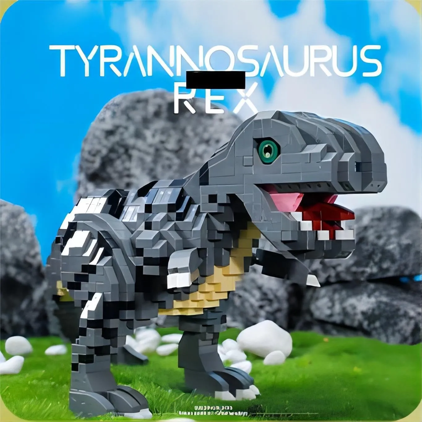 Original Scene Music, Gifts for Adults and Children.(T.Rex malfunction disintegrate interrupt intrigue vatiant) Tyrannosaurus Rex Building Set Toys, 1008Pcs, with 