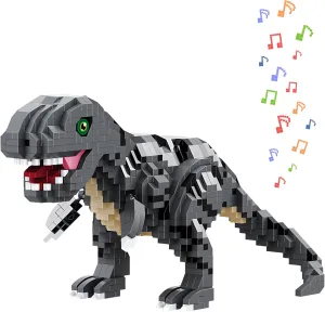 Original Scene Music, Gifts for Adults and Children.(T.Rex malfunction disintegrate interrupt intrigue vatiant) Tyrannosaurus Rex Building Set Toys, 1008Pcs, with 