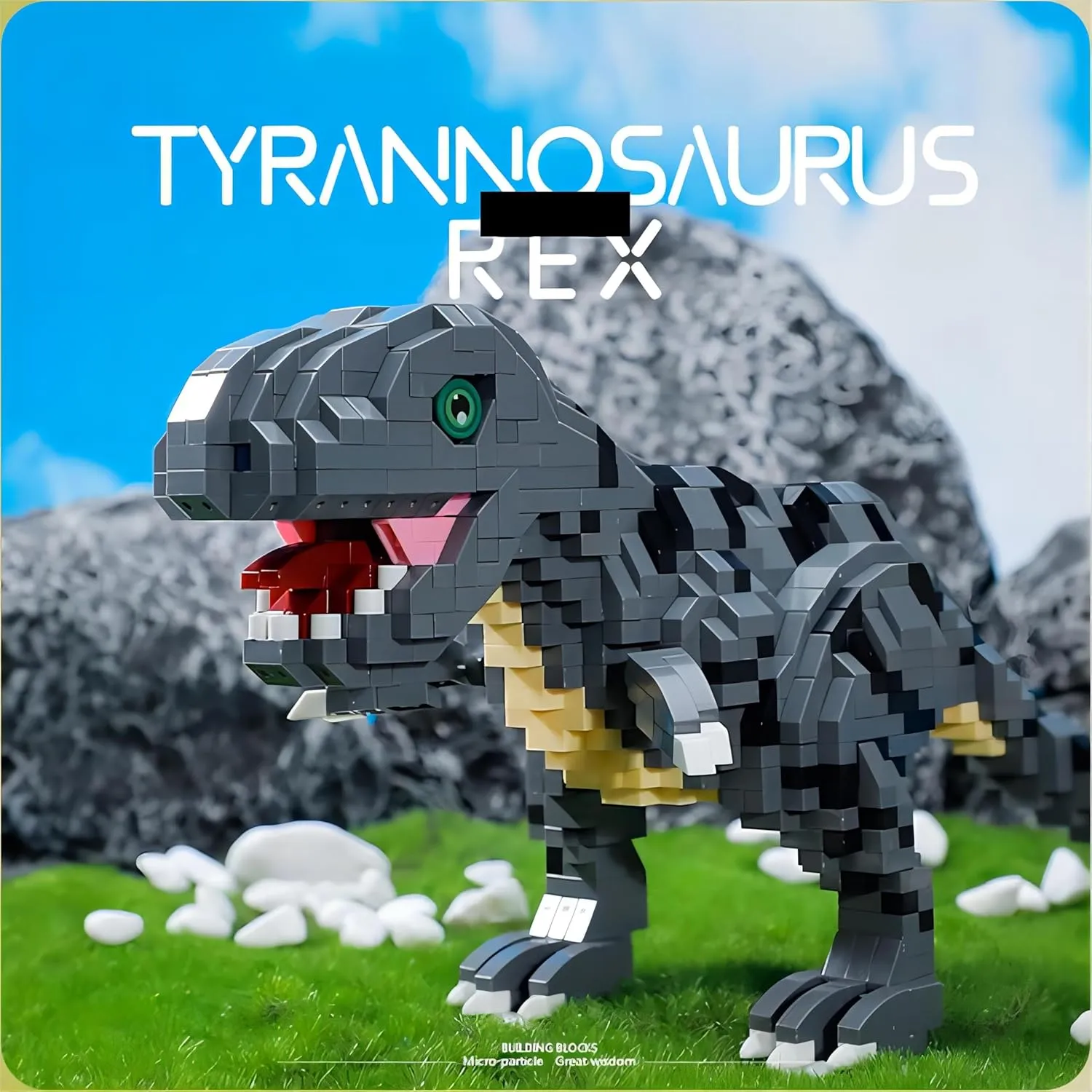 Original Scene Music, Gifts for Adults and Children.(T.Rex malfunction disintegrate interrupt intrigue vatiant) Tyrannosaurus Rex Building Set Toys, 1008Pcs, with 