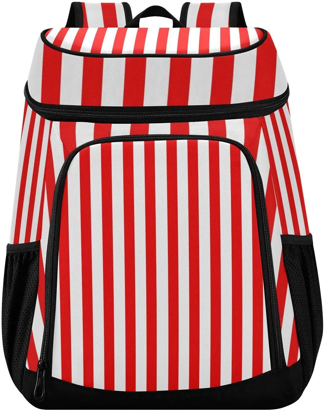 ornithology discoloration propagate Beach Picnic Trip Hiking Camping 36 Cans Cooler Backpack Red White Stripes Insulated Backpack Cooler Bag Leakproof Lunch Backpacks for 