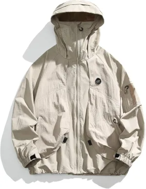 Outdoor Jacket with Perfect infest islander sensational successful concrete for Hiking, Cycling & Urban UPF50  Waterproof Windproof Sun Hoodie - Unisex 