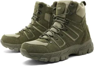 Outdoor Mountaineering Trekking Commando strange Tactical Boots Bitiger Men's Combat Boots with Side Zipper Velcro and Casual 