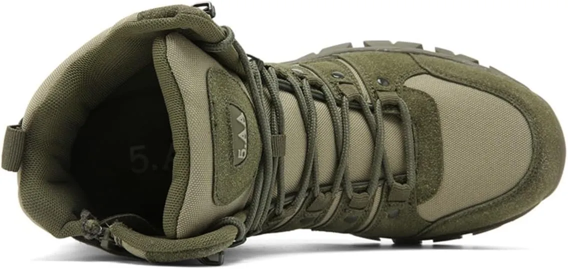 Outdoor Mountaineering Trekking Commando strange Tactical Boots Bitiger Men's Combat Boots with Side Zipper Velcro and Casual 