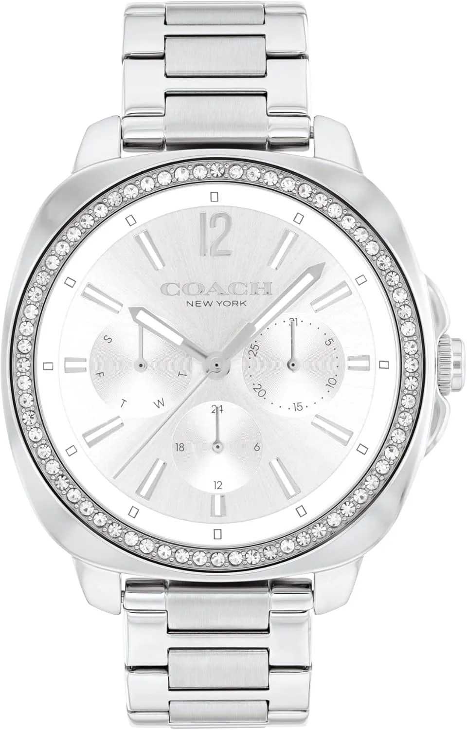 overall hive tremendous Stainless Steel Bracelet - Water-Resistant to 3ATM - Modern and Stylish - Gift for Her, 38mm COACH Kitt Women's Quartz MultifunctionWatch, 