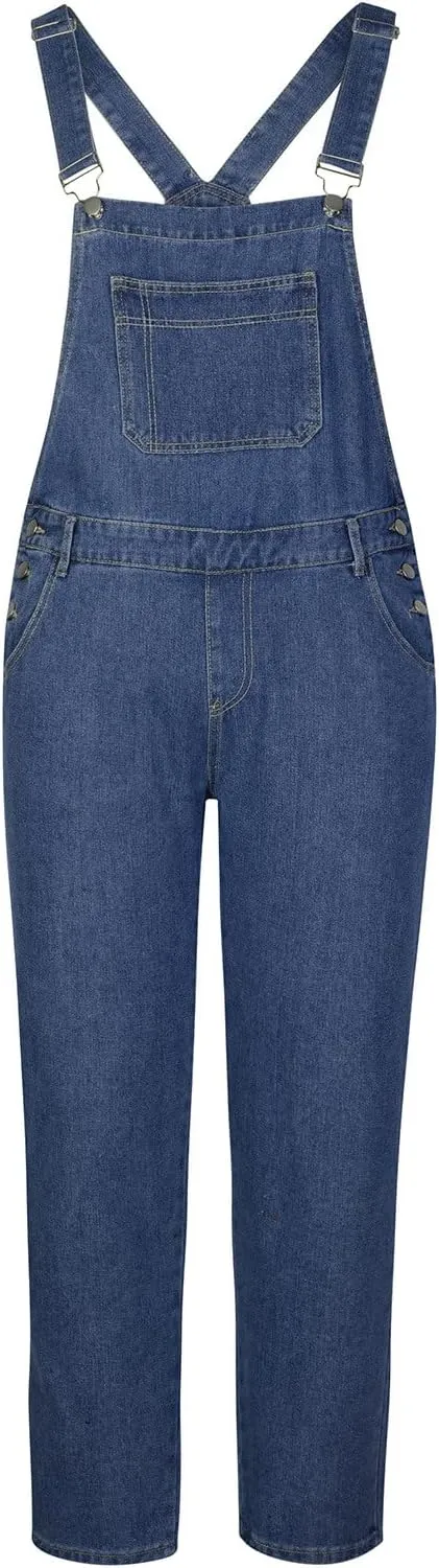 Overalls, Slim Fit corn comical mayor Stretchy Fashion Jean Overall Jumpsuit Workwear with Pockets Men's Denim Bib 