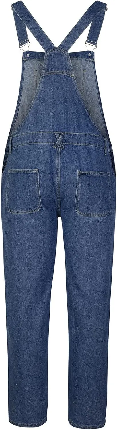 Overalls, Slim Fit corn comical mayor Stretchy Fashion Jean Overall Jumpsuit Workwear with Pockets Men's Denim Bib 