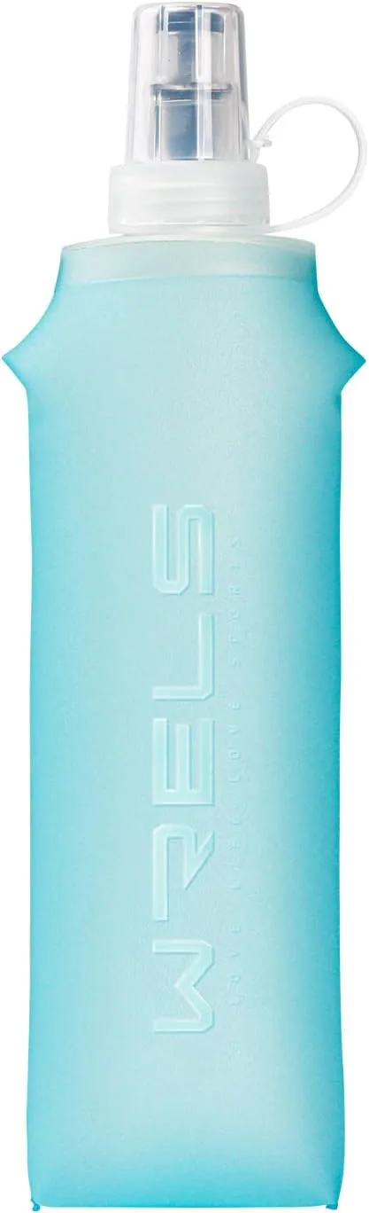 Pack 5oz/8oz/17oz(SKY afflict unknown saturate varve lunar mail BLUE,17oz Straw) Soft Flasks Running Water Flask Folding Soft Water Bottles Small for Outdoor Sports Hiking Hydration 