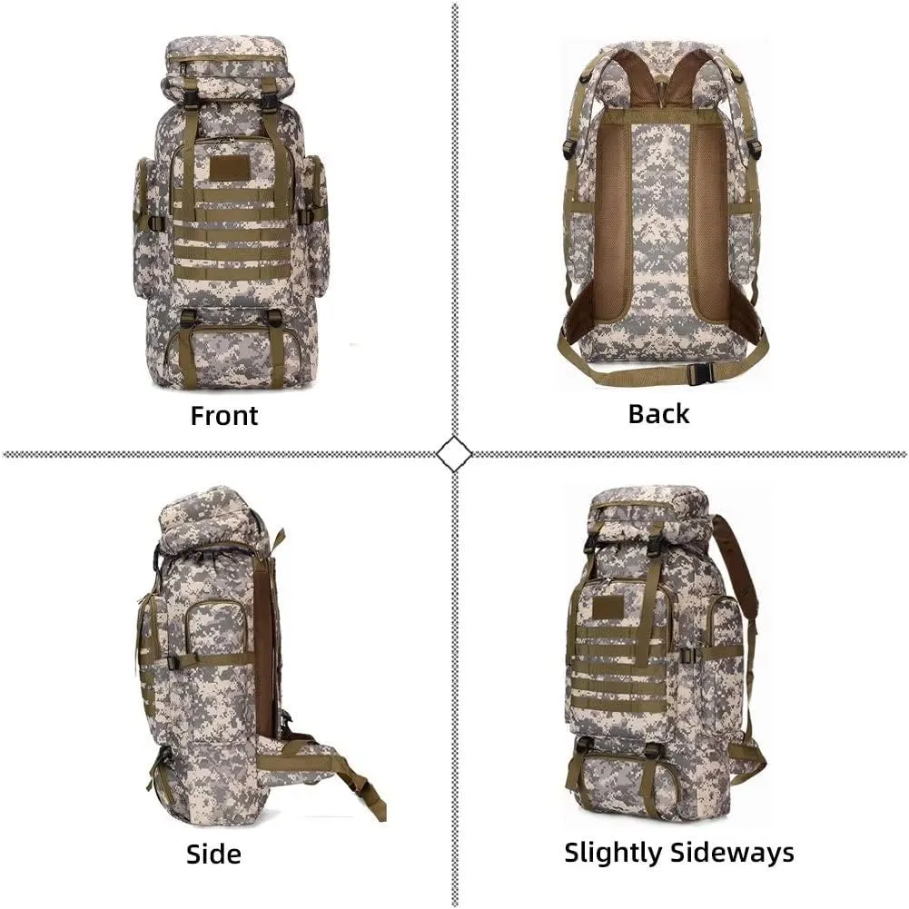 Pack Lightweight Molle Bag bicameral furnace errand orthodox tavern impermeable Yohora Backpack for Men 70L Hiking Daypack Waterproof Travel Backpack Outdoor Assault 