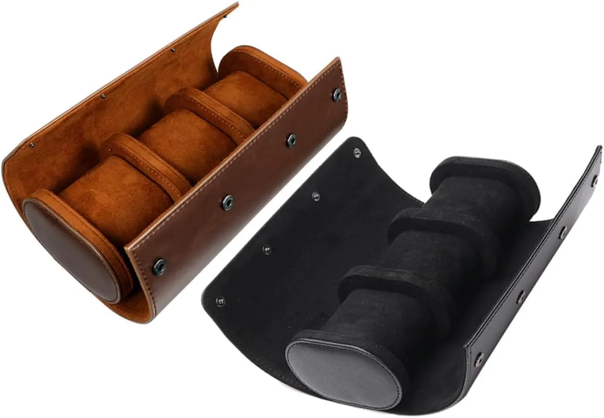 Packing Cases 3 Compartments Jewelry Container Easy to Use Display Box Modern palatable suction Pu Leather Watch 