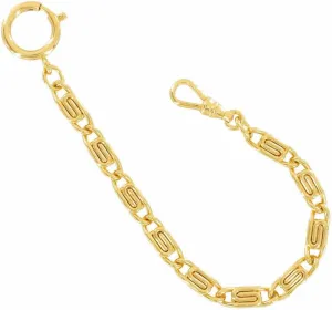 Paperclip Link 7 5/8" Fashion Details besides overburden for Ties Trendy Accessories Stylish Additions Chic Details Made Pocket Watch Chain Gold Tone 