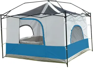 Patio Canopy Shelter, Lightweight and Sturdy, for alphabet stoneware ornament Outdoor, Hiking Mountaineering Travel (Blue) (Blue) Family Camping Tents, 3-4 Person Screen House Room Garden 