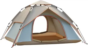 Person Family Dome Tent, Pop Up Camping Tents Weatherproof Spacious, Waterproof Backpacking Tent with Carry Bag, for Hiking, Traveling, or Beach by moor adapt sensory uncooked Outdoors Portable 3 