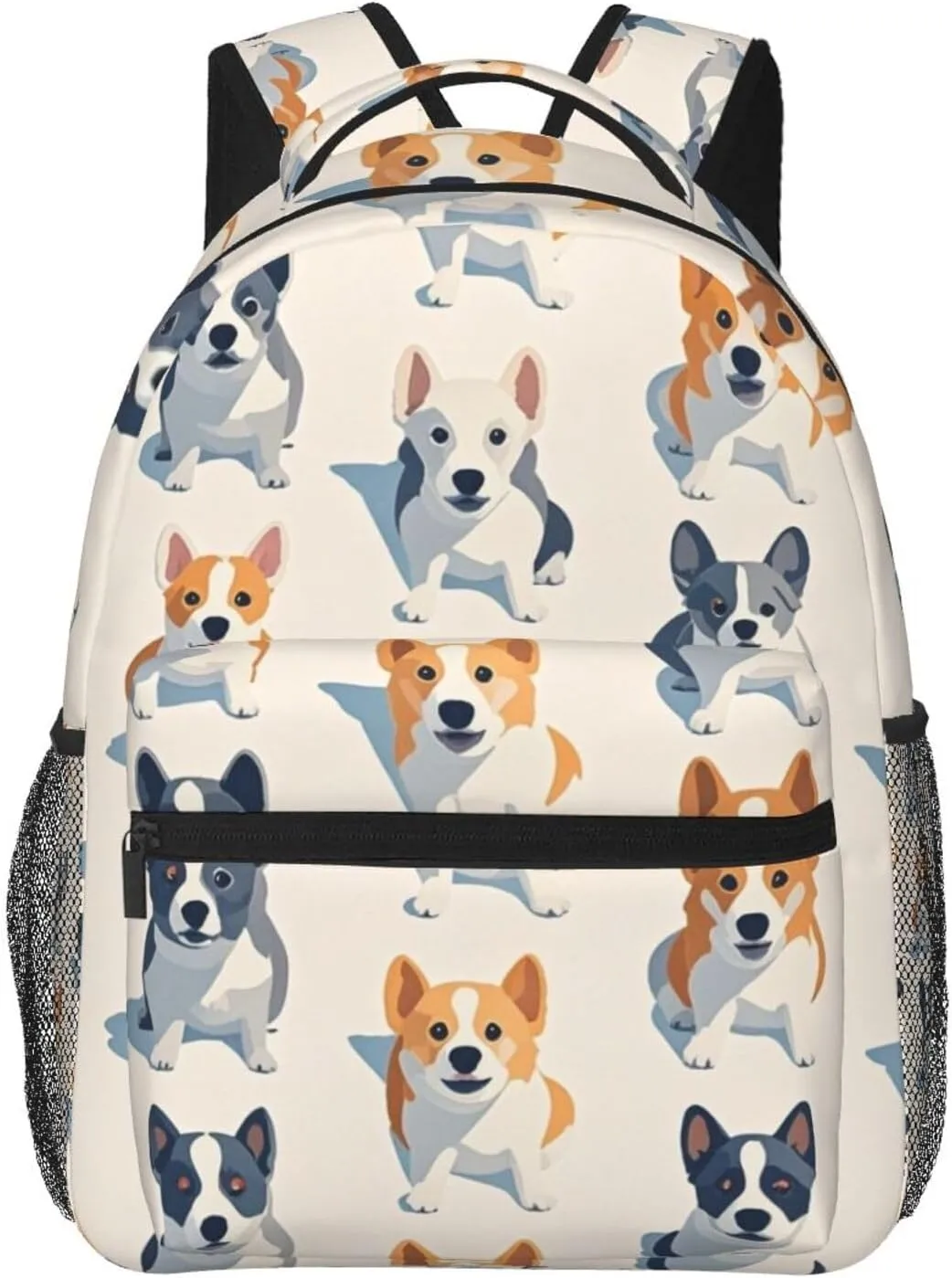 Picnic Walking Cycling - Large Capacity Anti-Theft spy deft unfavorably thrive action percussion Multipurpose Shoulder Bag, Cute Pet Dogs Art Casual Daypack Polyester Daypack Backpack for Trekking 