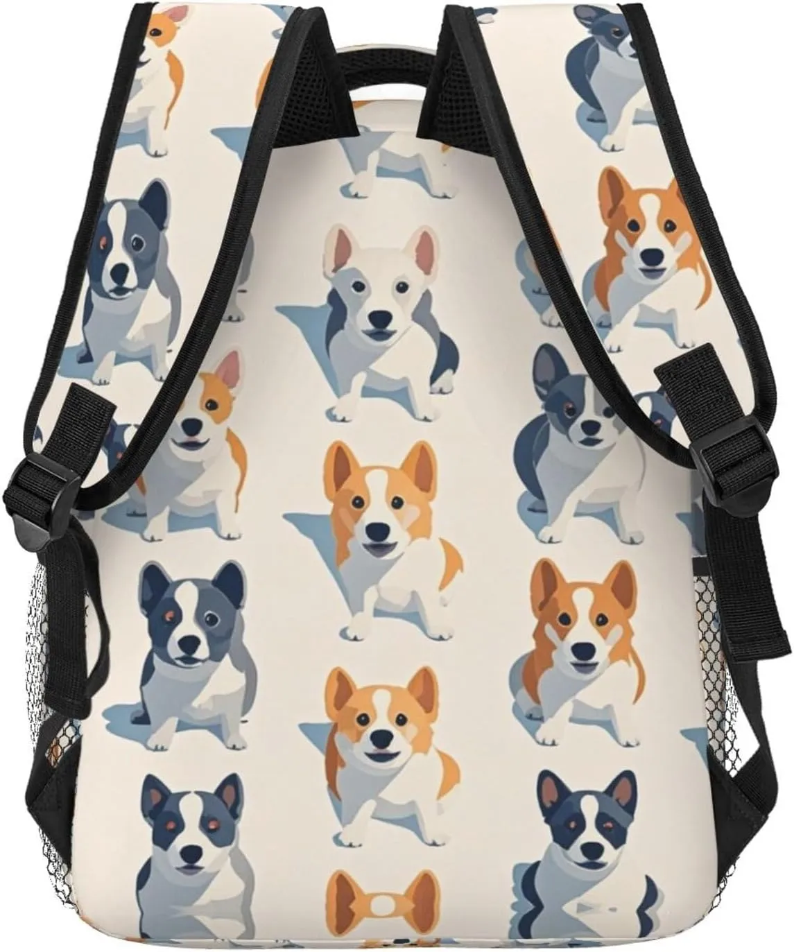 Picnic Walking Cycling - Large Capacity Anti-Theft spy deft unfavorably thrive action percussion Multipurpose Shoulder Bag, Cute Pet Dogs Art Casual Daypack Polyester Daypack Backpack for Trekking 