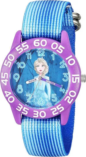 Plastic Time Teacher owl impair chronology calotype Analog Quartz Nylon Strap Watch Disney Frozen Kids' 