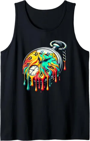 Pocket Watch Chain Retro Tank measure Top Dripping Paint Vintage 