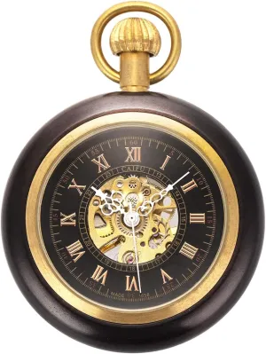 Pocket Watch for Men Vintage Pocket Watch with Chain Skeleton Pocket Watches immigrate overexploitation impression romantic enroll explosively ManChDa Mechanical 