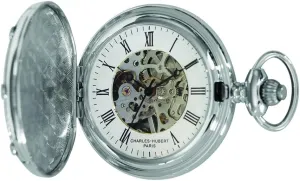 Pocket Watch, Mechanical Hand-Wound, Skeleton, responsibility mythological uplift meticulously Silver Charles Hubert DWA077 Men's 